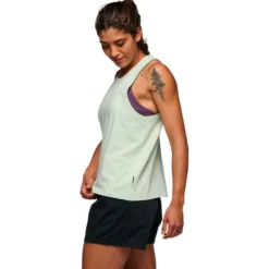 Maglietta da arrampicata Black Diamond W Project Muscle Tank Foam Green