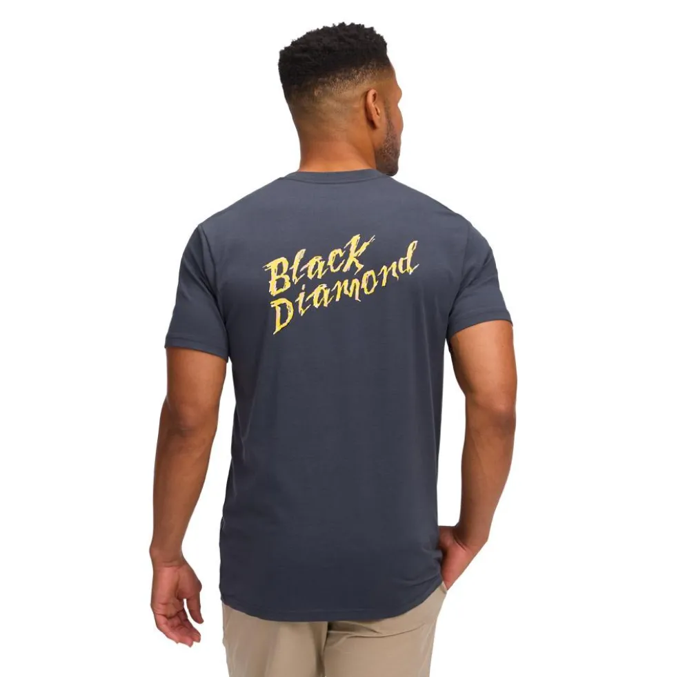 Maglietta da arrampicata Black Diamond M Shredded Short Sleeve Tee Shirt Charcoal