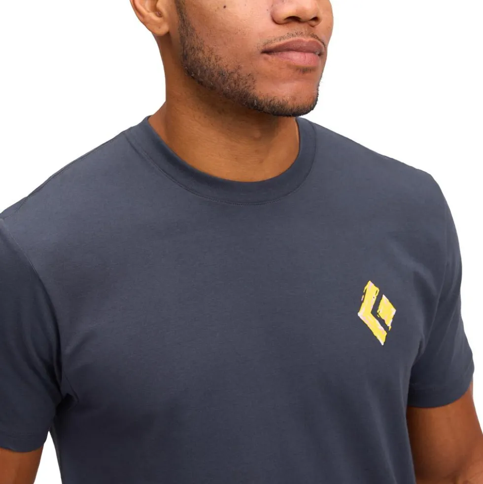Maglietta da arrampicata Black Diamond M Shredded Short Sleeve Tee Shirt Charcoal