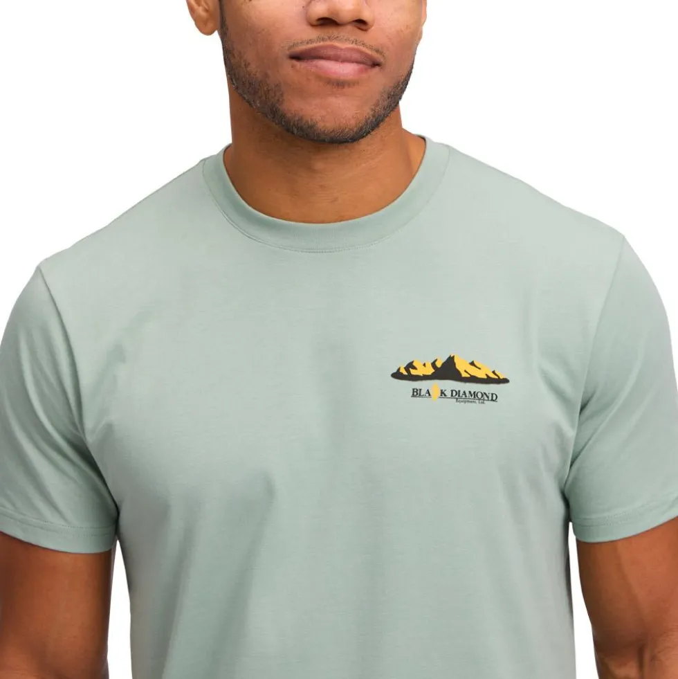 Maglietta da arrampicata Black Diamond M Mountainscape Short Sleeve Tee Shirt Agave