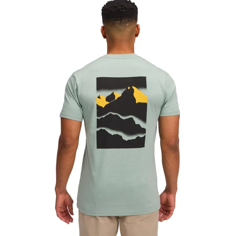 Maglietta da arrampicata Black Diamond M Mountainscape Short Sleeve Tee Shirt Agave