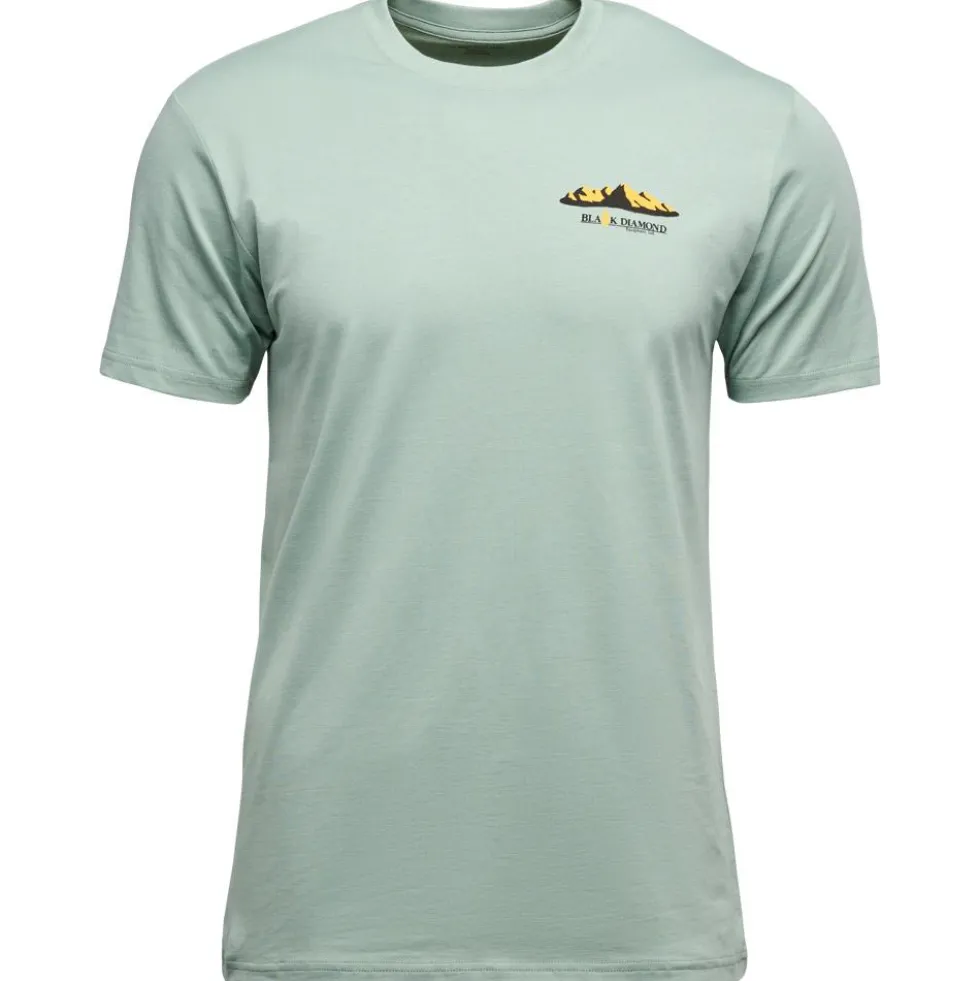 Maglietta da arrampicata Black Diamond M Mountainscape Short Sleeve Tee Shirt Agave