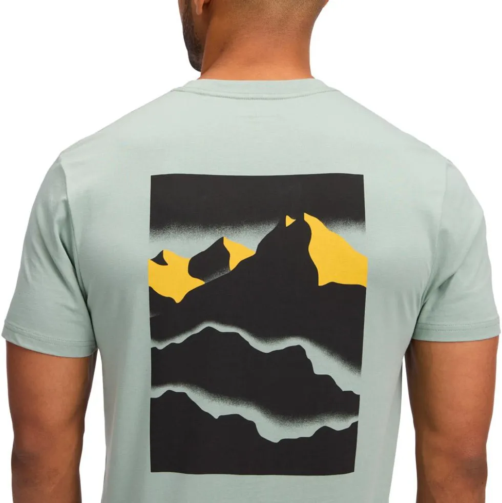 Maglietta da arrampicata Black Diamond M Mountainscape Short Sleeve Tee Shirt Agave