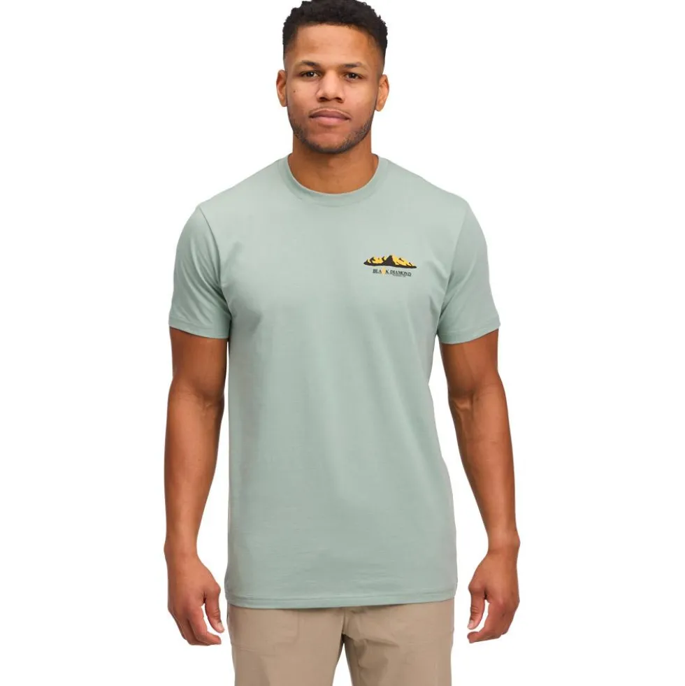 Maglietta da arrampicata Black Diamond M Mountainscape Short Sleeve Tee Shirt Agave
