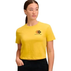 Maglietta da arrampicata Black Diamond Faded Crop Ss Tee Soft Ochre