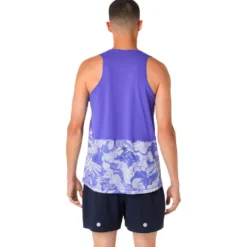 Maglietta da trail Asics Fujitrail Singlet Cobalt Burst Cream