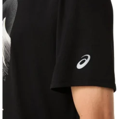 Maglietta da trail Asics Fujitrail Logo Short Sleeve Black Cream Carbon