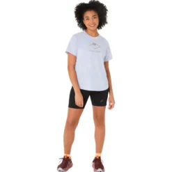 Maglietta da trail Asics Fujitrail Logo Ss Top Blue Fade