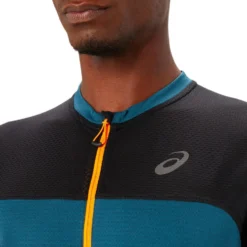 Maglietta da trail Asics Fujitrail Top Magnetic Blue Performance Black