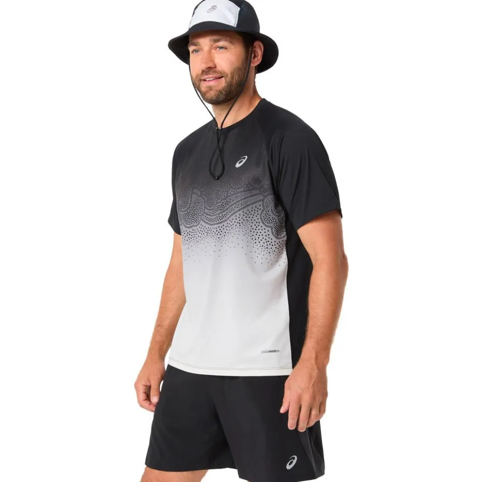 Maglietta da trail Asics Road Fade Short Sleeve Black Cream