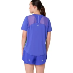 Maglietta da trail Asics Road Fade Short Sleeve W Cobalt Burst Illuminate Green