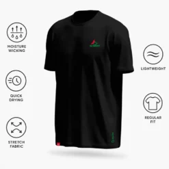 Maglietta da trail Bv Sport Haut Technique Light Pays Basque Noir