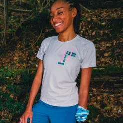 Maglietta da trail Bv Sport Haut Technique Light Gris Rose