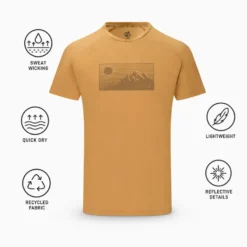 Maglietta da trail DARE2B Tech II tee Wood Brown