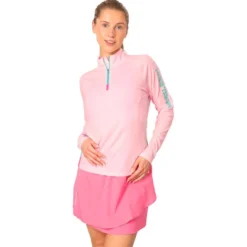 Maglietta da trail Kari Traa Leah Half Zip Cotton Candy