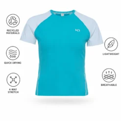 Maglietta da trail Kari Traa Linnea Tee Shirt Blue Lagoon