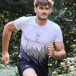 Maglietta da trail Le Colibri Frenchy Le Forestier Noir