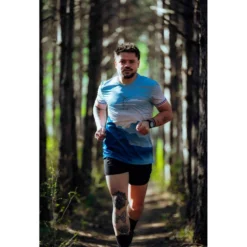 Maglietta da trail Le Colibri Frenchy Aurore Blanc Bleu