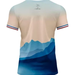 Maglietta da trail Le Colibri Frenchy Aurore Blanc Bleu