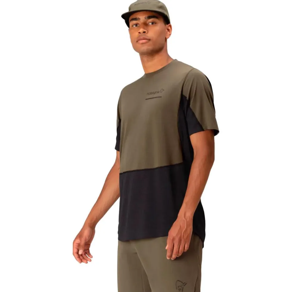 Maglietta da trail Norrona senja equaliser lightweight T-shirt M's Olive Night
