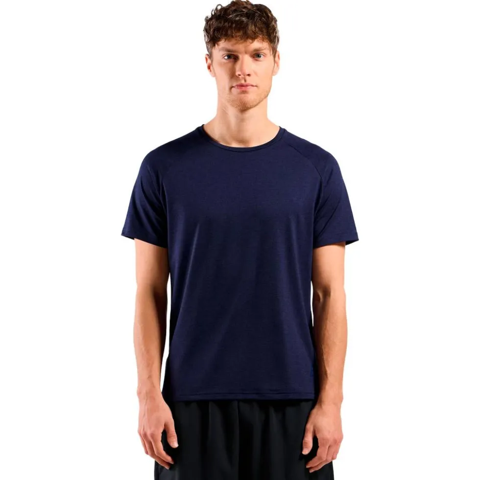 Maglietta da trail Odlo Essential 365 Tee Shirt Crew Neck Short Sleeve Eclipse Melange