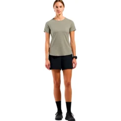 Maglietta da trail Odlo Tee Shirt Crew Neck Essential Short Sleeve Vetiver Melange