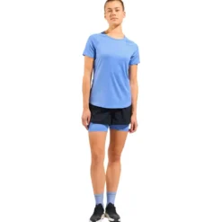 Maglietta da trail Odlo Tee Shirt Crew Neck Essential Short Sleeve Persian Jewel Melange