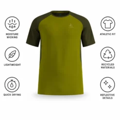 Maglietta da trail Odlo X Alp Trail Short Sleeve Guacamole Deep Depths