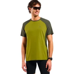 Maglietta da trail Odlo X Alp Trail Short Sleeve Guacamole Deep Depths
