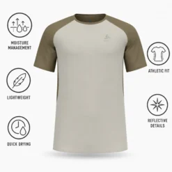 Maglietta da trail Odlo X Alp Trail Short Sleeve Vetiver Agate Gray