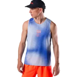 Maglietta da trail Rossignol Sapa Ultra Tank Dazzle Blue Line Fogg
