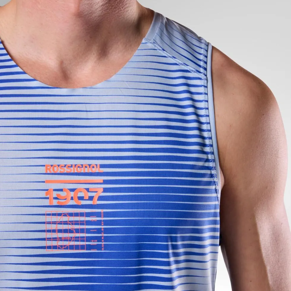 Maglietta da trail Rossignol Sapa Ultra Tank Dazzle Blue Line Fogg