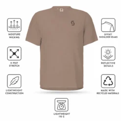 Maglietta da trail Scott Endurance Light Short Sleeve Toast Beige