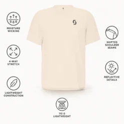 Maglietta da trail Scott Endurance Light Short Sleeve Cotton White