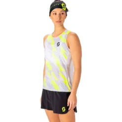 Maglietta da trail Scott Tank W's Rc Run White Black