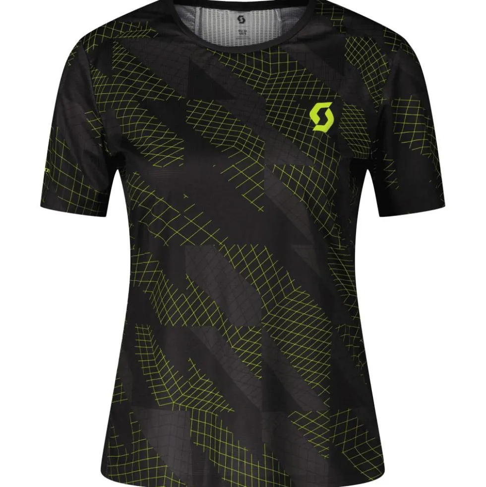 Maglietta da trail Scott Tee W's Rc Run Short Sleeve Black Yellow