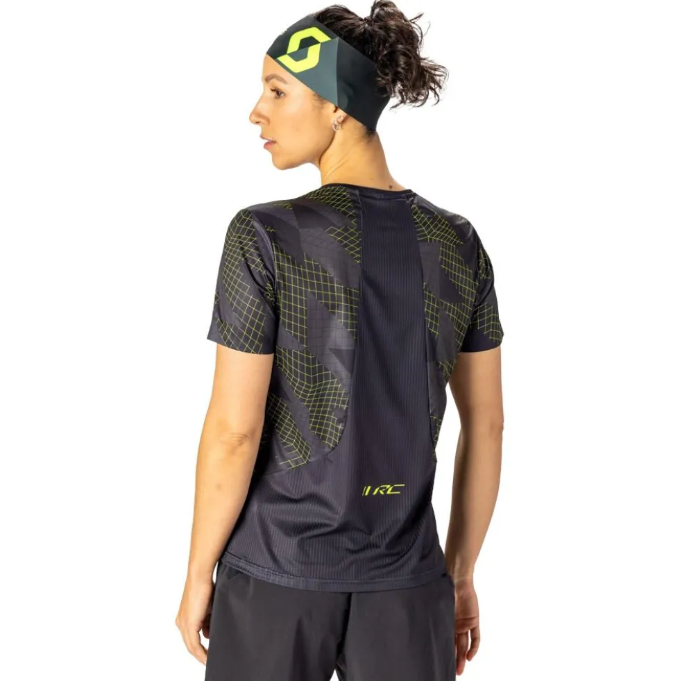 Maglietta da trail Scott Tee W's Rc Run Short Sleeve Black Yellow