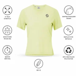 Maglietta da trail Scott W's Endurance Light Short Sleeve Pastel Yellow