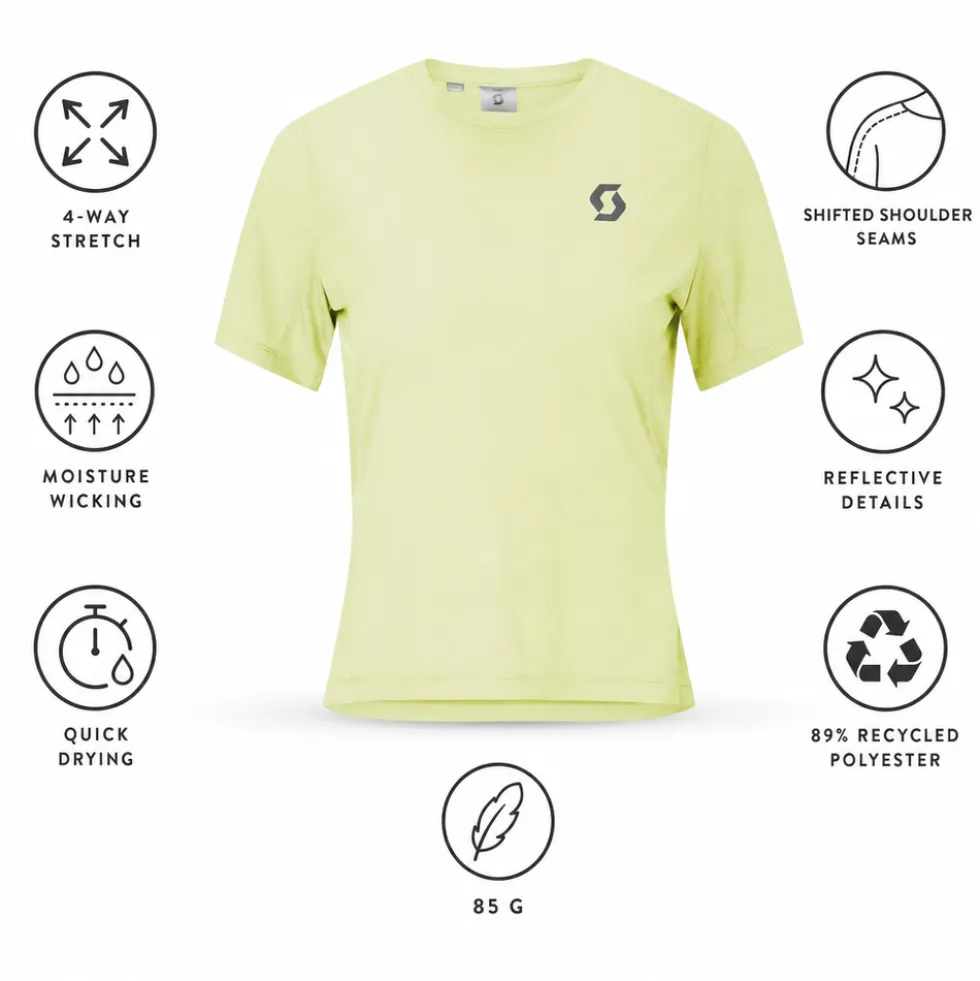 Maglietta da trail Scott W's Endurance Light Short Sleeve Pastel Yellow