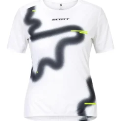 Maglietta da trail Scott W's Rc Run Short Sleeve White Black