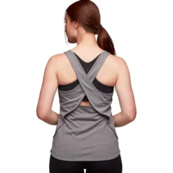 Maglietta da trekking Black Diamond Splitter Tank W Pewter Stripe