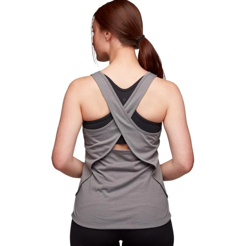 Maglietta da trekking Black Diamond Splitter Tank W Pewter Stripe