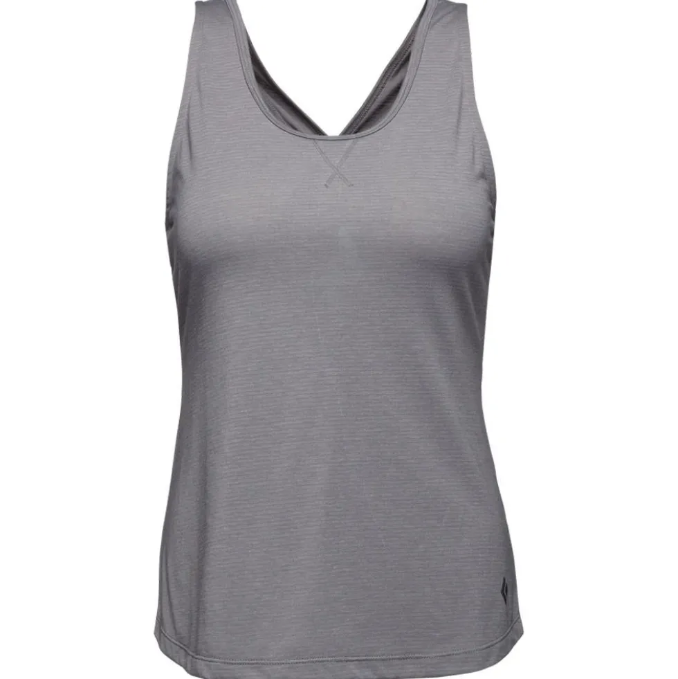 Maglietta da trekking Black Diamond Splitter Tank W Pewter Stripe