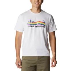 Maglietta da trekking Columbia M's Sun Trek SS Graphic Tee White / Multi C Graphic
