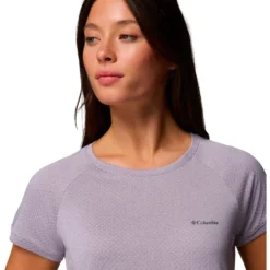 Maglietta da trekking Columbia Bogata Bay Short Sleeve Lavender Pearl