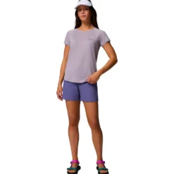 Maglietta da trekking Columbia Bogata Bay Short Sleeve Lavender Pearl