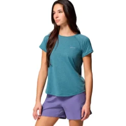 Maglietta da trekking Columbia Bogata Bay Short Sleeve Everblue