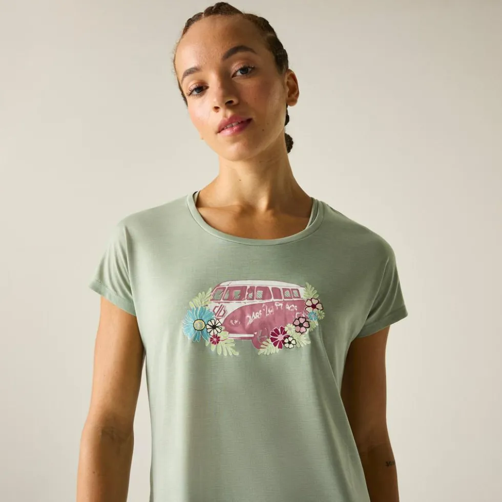 Maglietta da trekking DARE2B Serenity Glacier Green