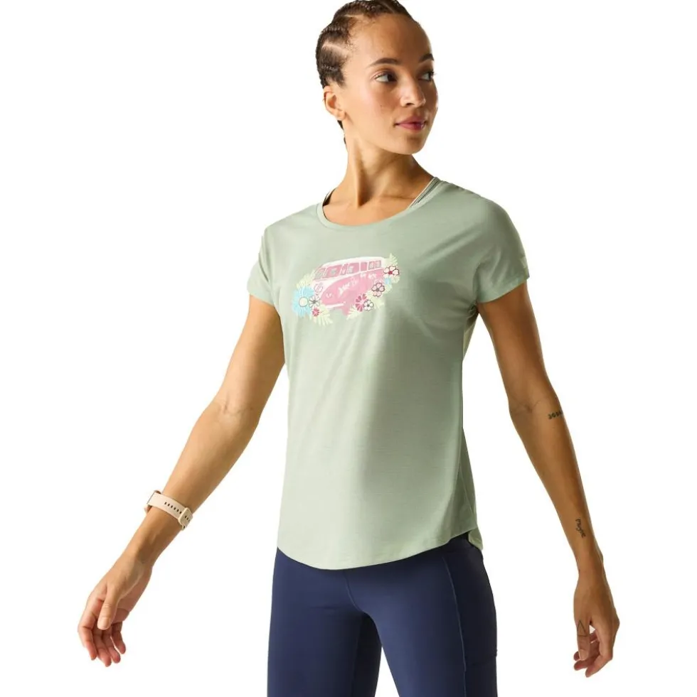 Maglietta da trekking DARE2B Serenity Glacier Green