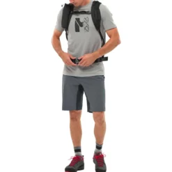 Maglietta da trekking Millet Kamet Map Short Sleeve Granite